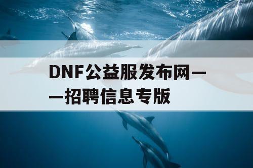 DNF公益服发布网——招聘信息专版