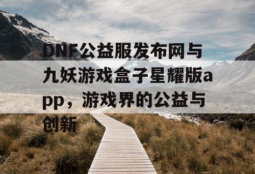 DNF公益服发布网与九妖游戏盒子星耀版app，游戏界的公益与创新